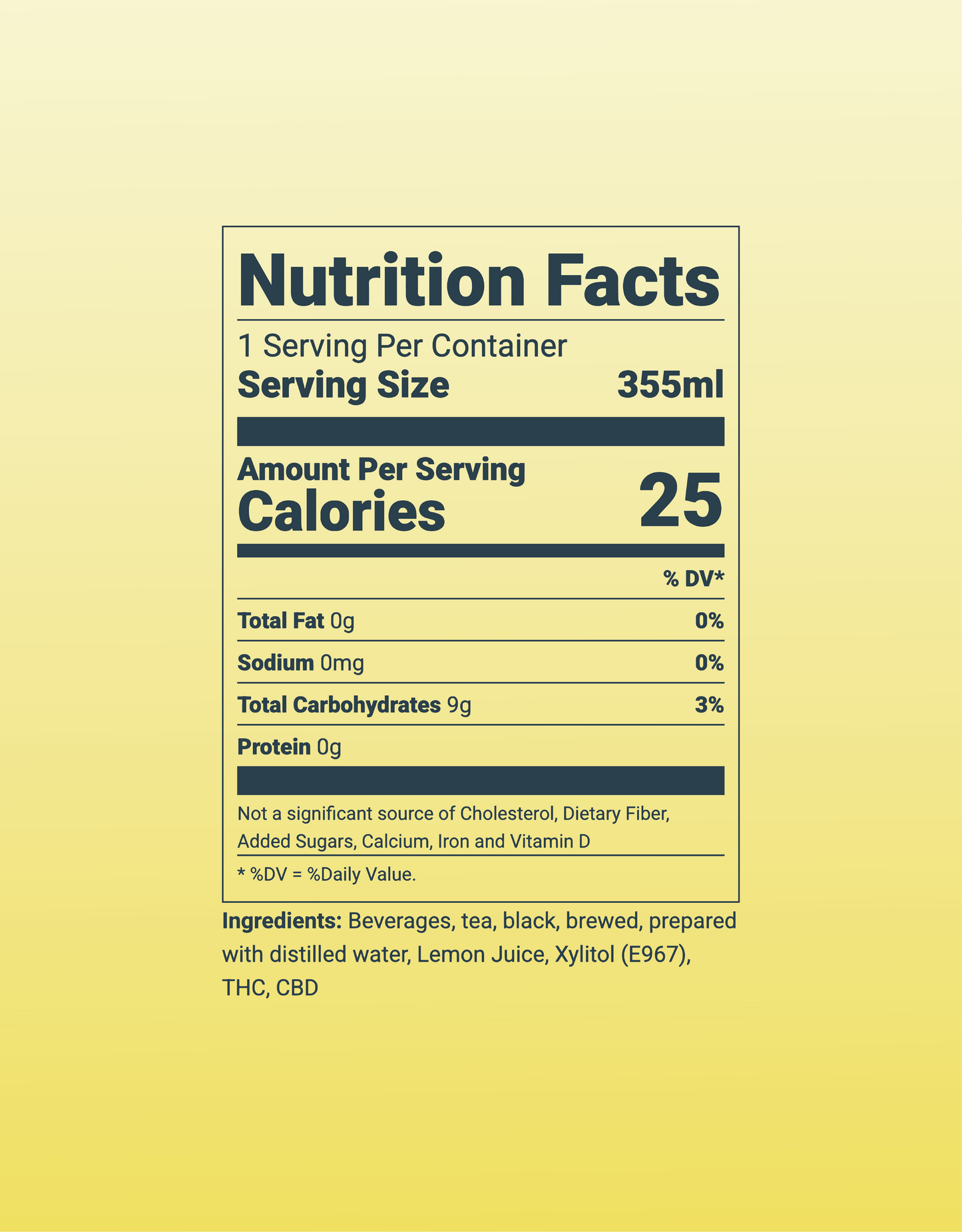 Floe THC CBD Seltzer 5mg - Iced Tea with Lemonade - 4 pack of 12oz cans.