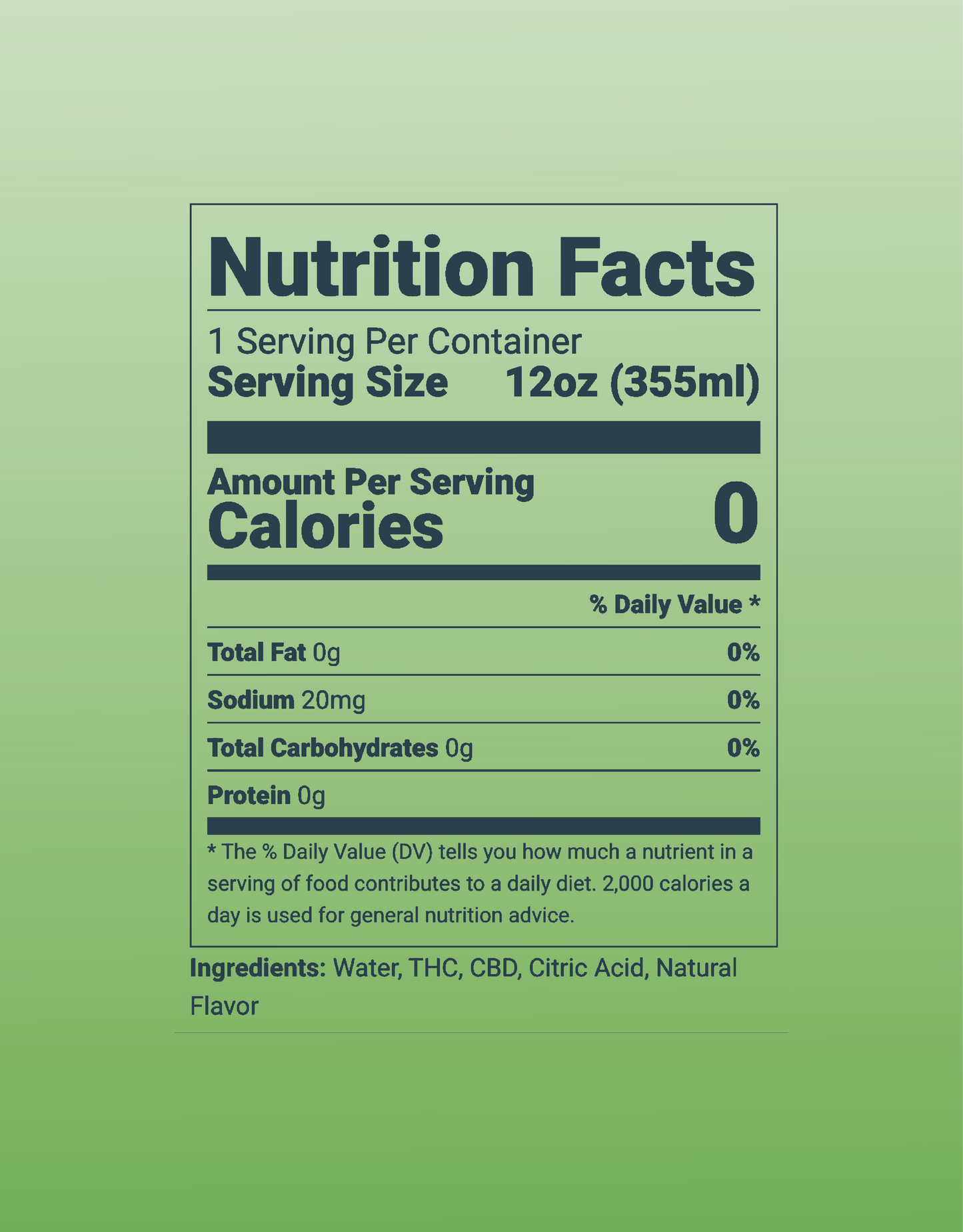 Floe THC CBD Seltzer 5mg - Lime & Mint Flavor - 4 pack of 12oz cans.