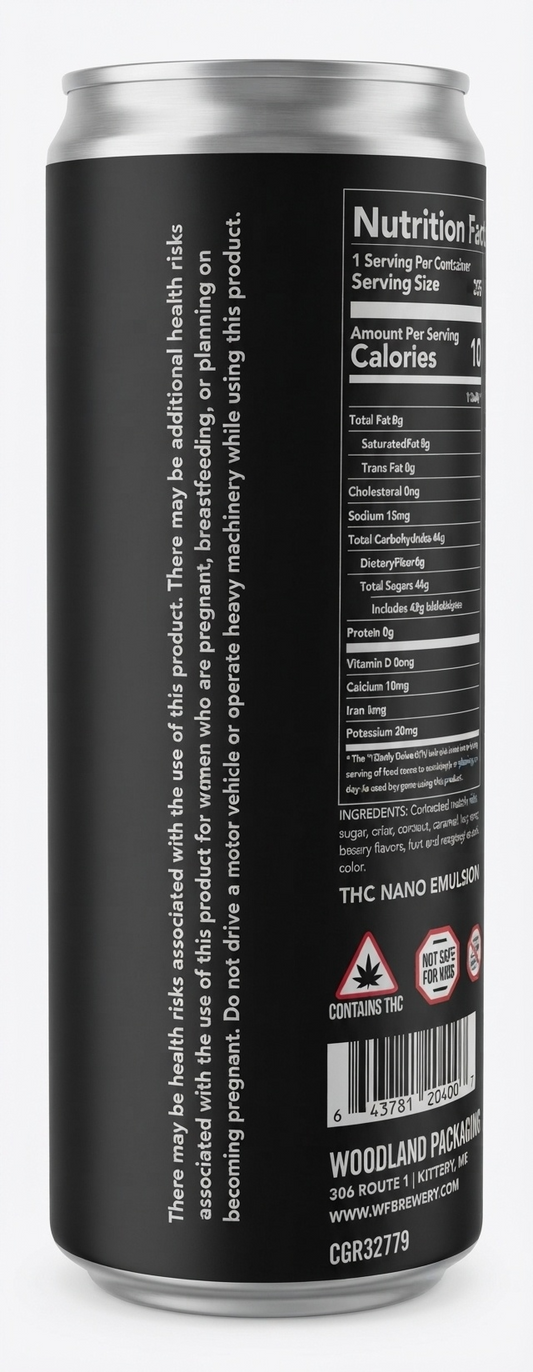 Floe THC CBD Infused Soda - Black Cherry - 25mg - 4pk of 12oz cans