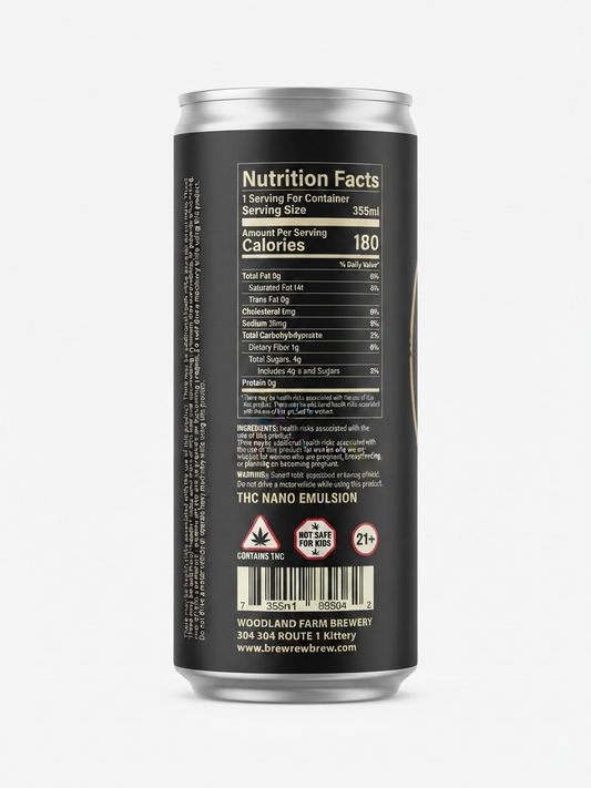 Floe THC CBD Infused Soda - Mean Mug THC Root Beer - 25mg - 4pk of 12oz cans