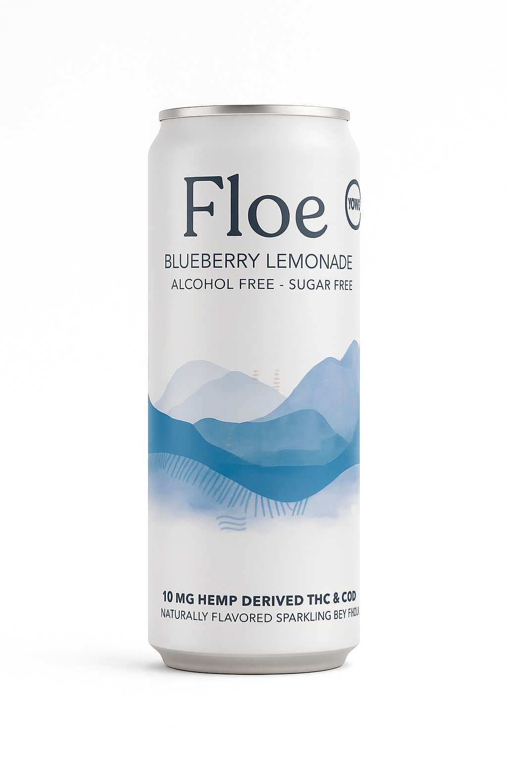 Floe THC CBD Seltzer - Blueberry Lemonade - 4 Pack of 12oz cans