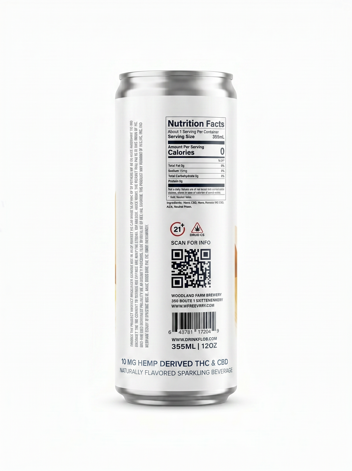 Floe THC CBD Seltzer - Pineapple Mango - 4 Pack of 12oz cans
