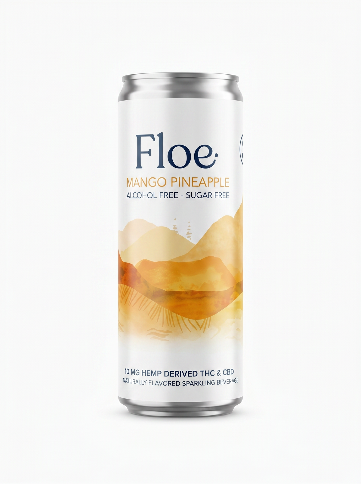 Floe THC CBD Seltzer - Pineapple Mango - 4 Pack of 12oz cans