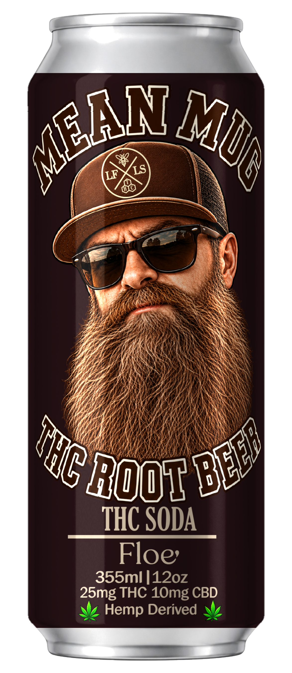 Dunphy THC Infused Soda - Mean Mug THC Root Beer - 25mg - 4pk of 12oz cans