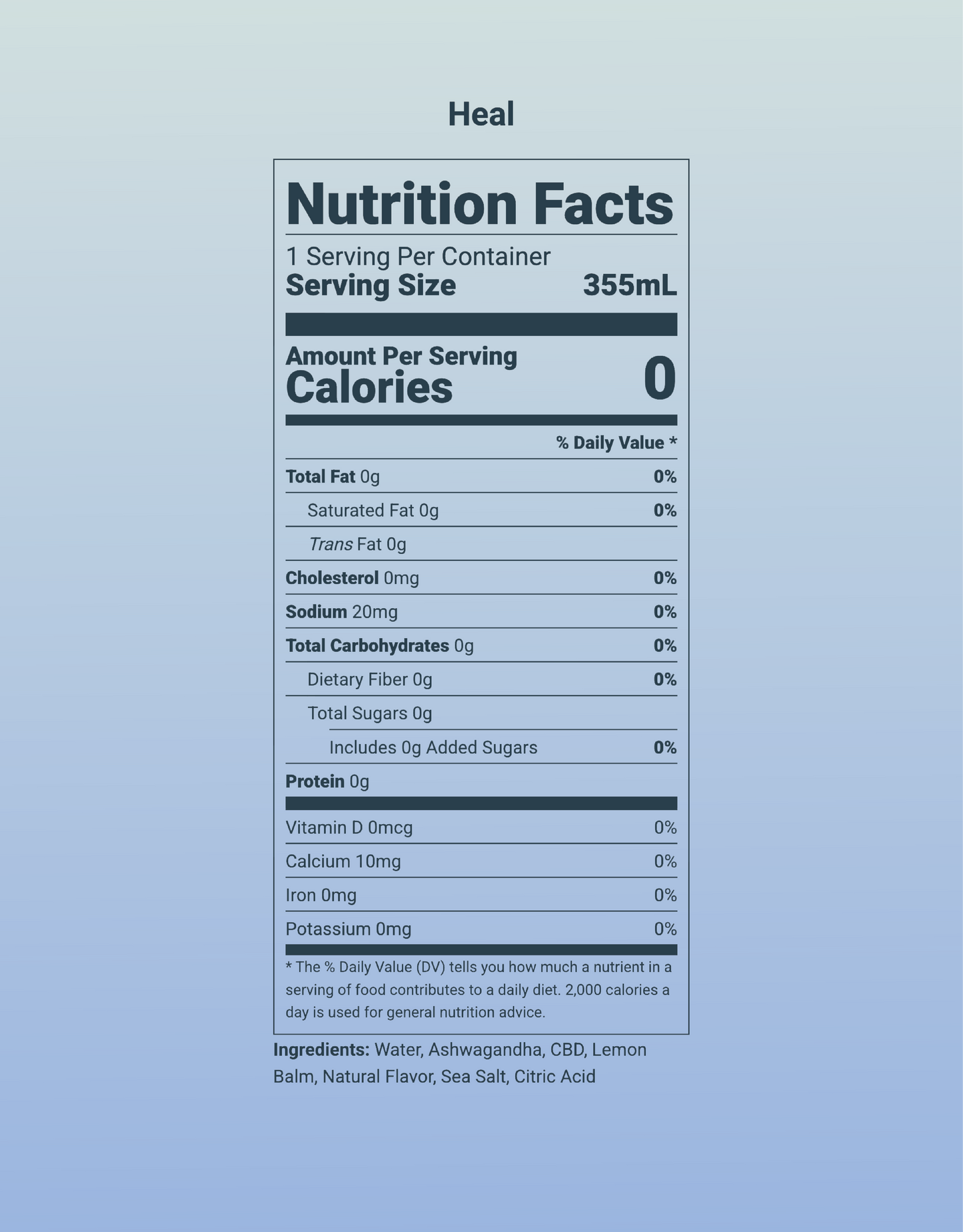 Heal - 100mg CBD Beverage - 4 pack of 12oz cans