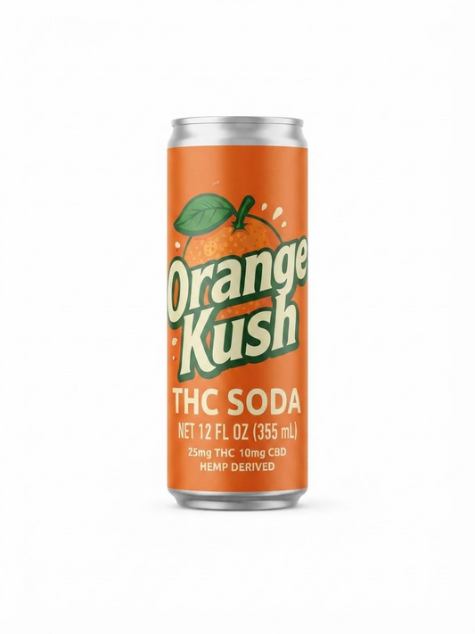 Floe THC CBD Infused Soda - Orange Kush - 25mg - 4pk of 12oz cans