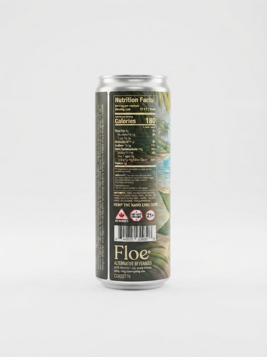 Floe THC CBD Infused Juice Beverage - Pink Lemonade - 25mg - 4pk of 12oz cans