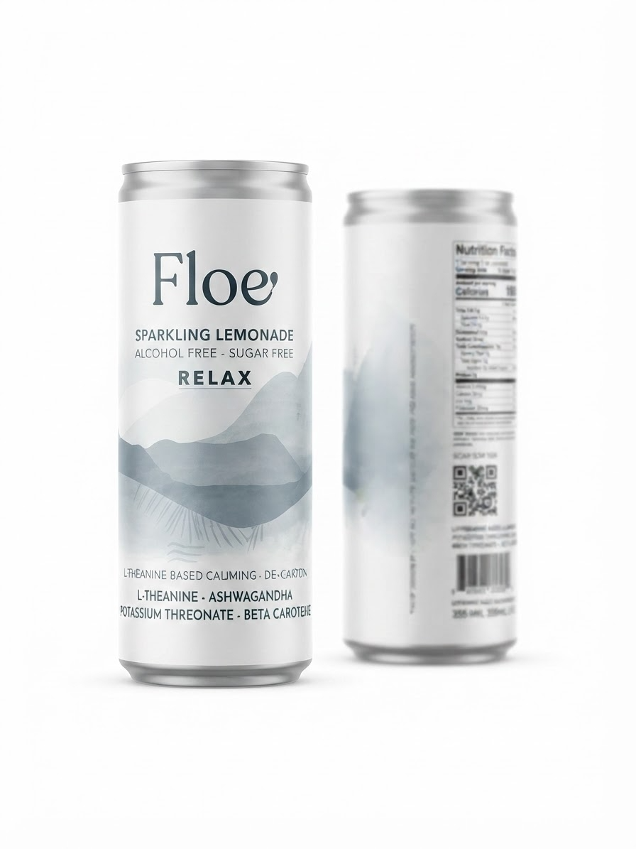 Relax - Adaptogen beverage in 4 pack of 12oz cans