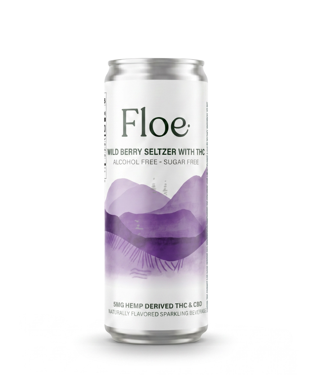 Floe THC CBD Seltzer - Wildberry - 4 pack of 12oz cans.