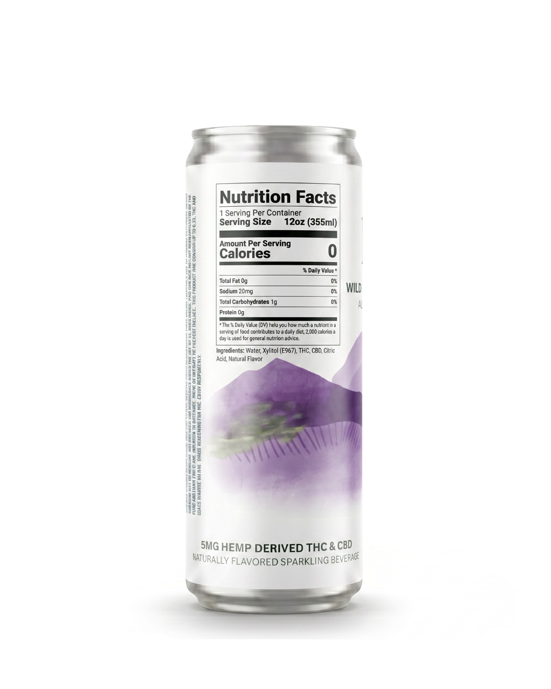 Floe THC CBD Seltzer - Wildberry - 4 pack of 12oz cans.